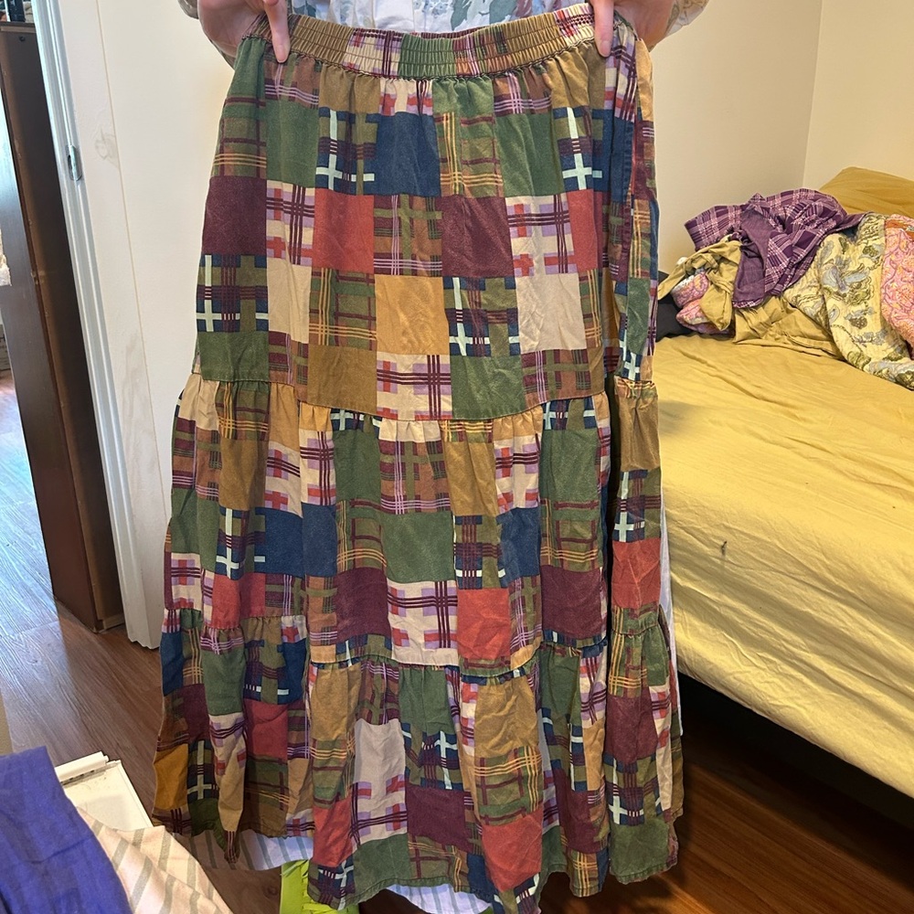 Colorful Patchwork Maxi Skirt